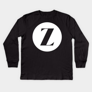 Z (Letter Initial Monogram) Kids Long Sleeve T-Shirt